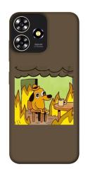 Чехол itsPrint Dog in the fire для ZTE Blade A73 4G