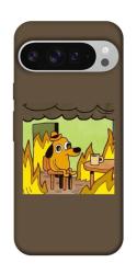 Чехол itsPrint Dog in the fire для Google Pixel 9 Pro XL
