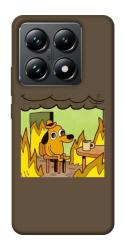 Чехол itsPrint Dog in the fire для Xiaomi 14T Pro
