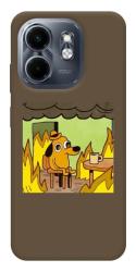 Чехол itsPrint Dog in the fire для Infinix Smart 9 4G / Hot 50i