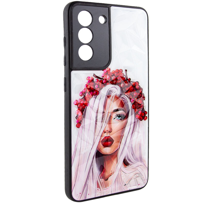 TPU+PC чехол Prisma Ladies для Samsung Galaxy S22 с креативным принтом на картинке №1