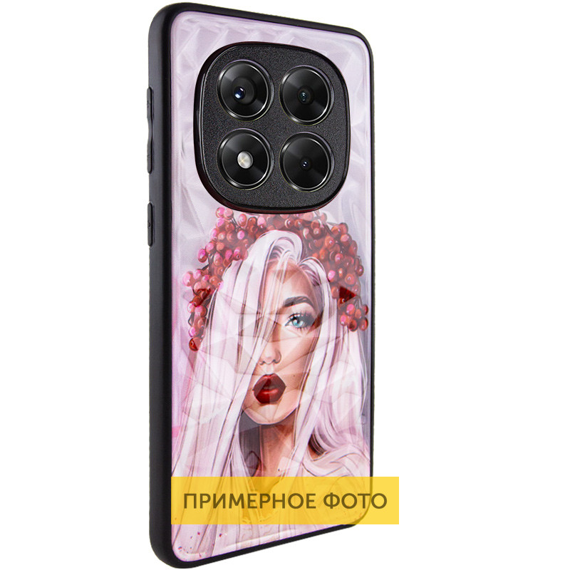 TPU+PC чехол Prisma Ladies для Xiaomi Redmi Note 14 4G (Int. version) с креативным принтом на картинке №1