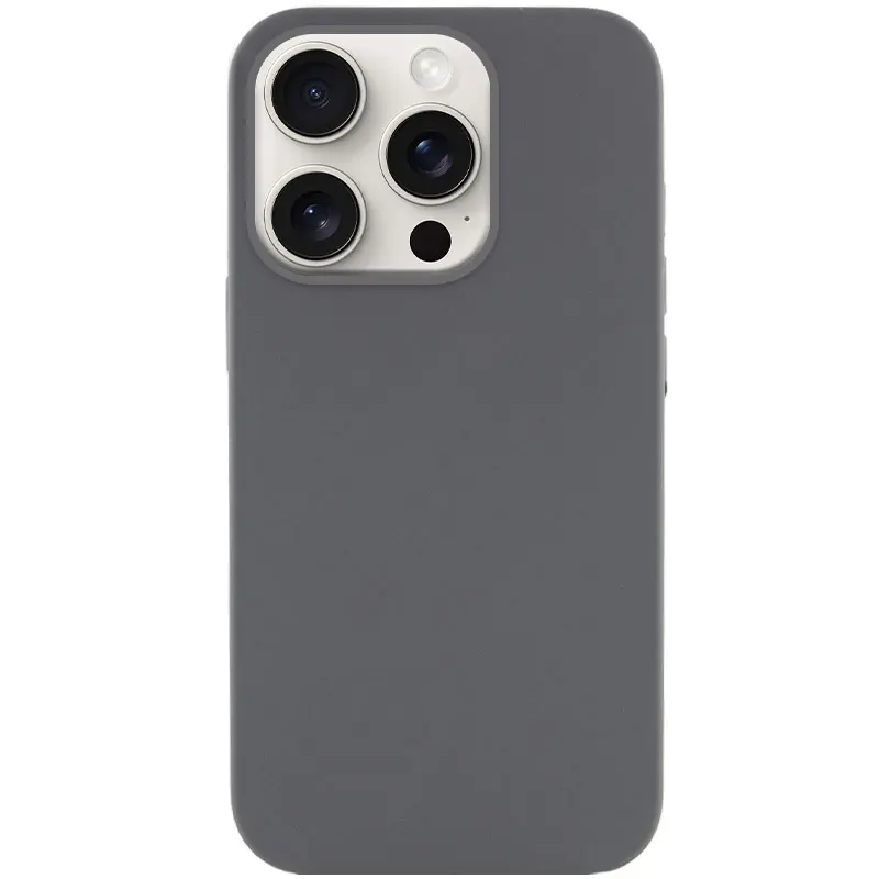 Чехол Silk (AA) NO LOGO with Magnetic Fit для Apple iPhone 14 Pro Max (6.7"), Серый / Dark Gray, Силикон, купить оптом с доставкой