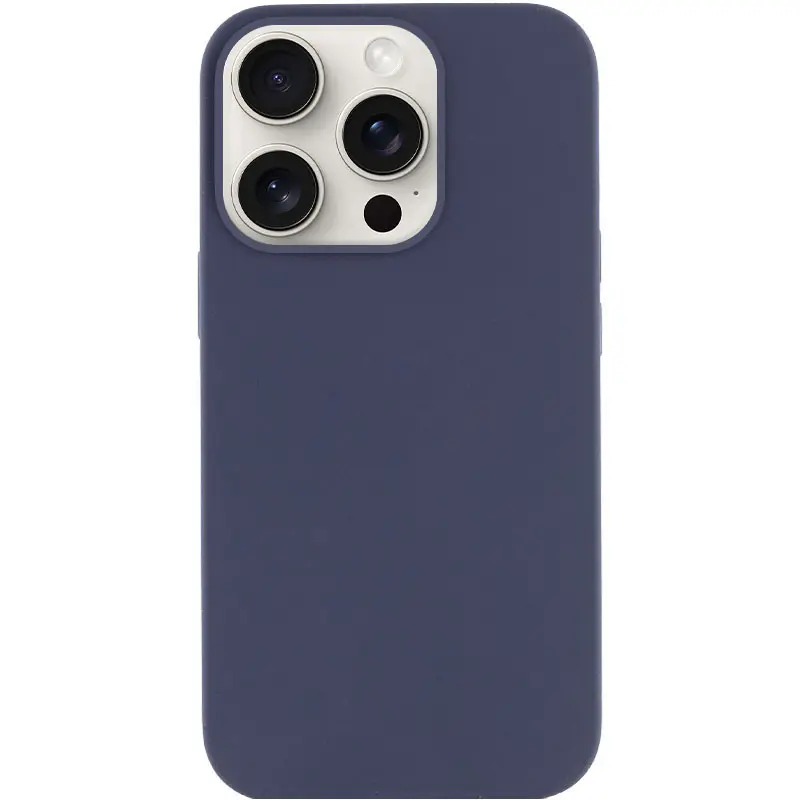 Чехол Silk (AA) NO LOGO with Magnetic Fit для Apple iPhone 16 Pro Max (6.9"), Темно-синий / Midnight blue, Силикон, купить оптом с доставкой