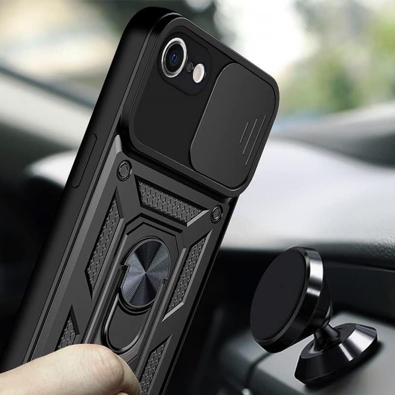 Противоударный чехол Ummi Camshield Serge Ring для Apple iPhone 7 / 8 (4.7) | Бронированый с кольцом-подставкой на картинке №3
