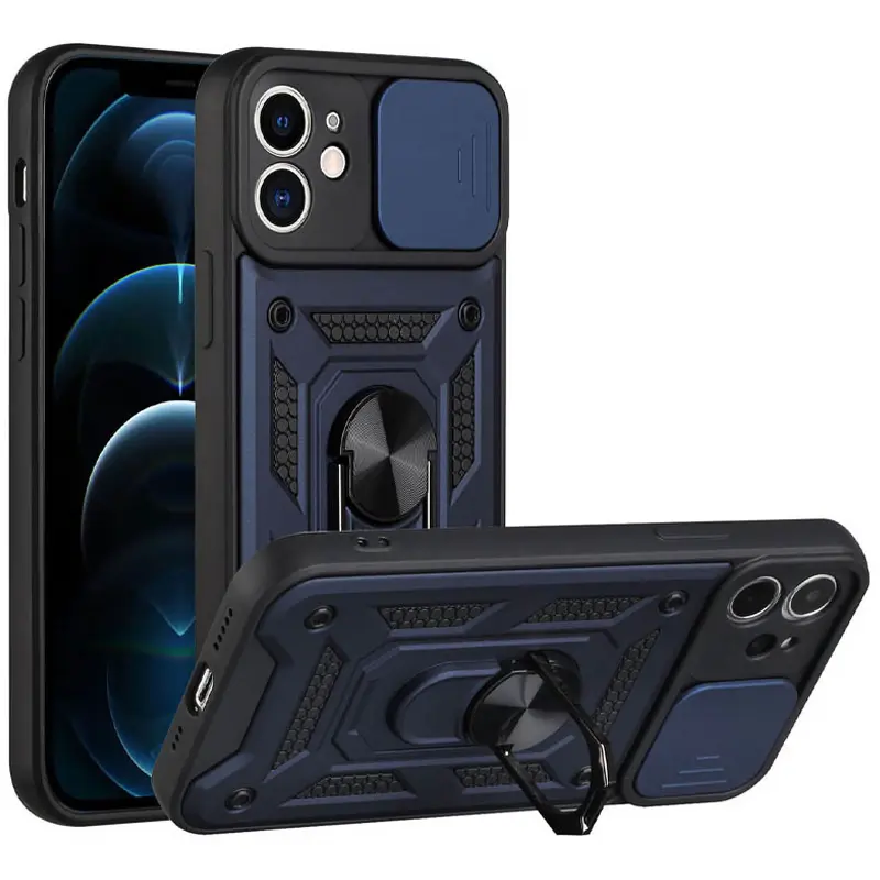 Чехол Ummi Camshield Serge Ring для Apple iPhone 11 (6.1"), Синий / Navy 1, TPU+PC, купить оптом с доставкой