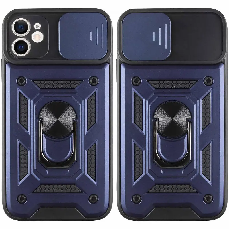 Чехол Ummi Camshield Serge Ring для Apple iPhone 11 (6.1"), Синий / Navy 2, TPU+PC, купить оптом с доставкой