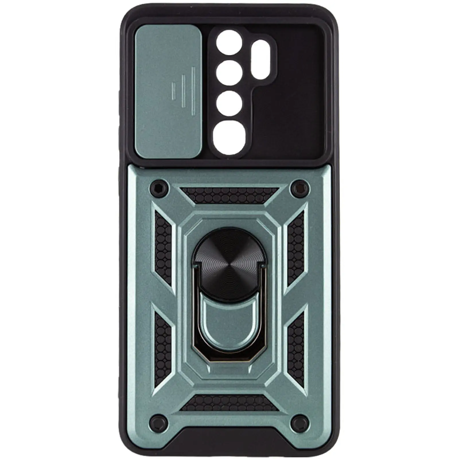 Чохол Ummi Camshield Serge Ring для Xiaomi Redmi Note 8 Pro, Зелений, TPU+PC, купити оптом з доставкою