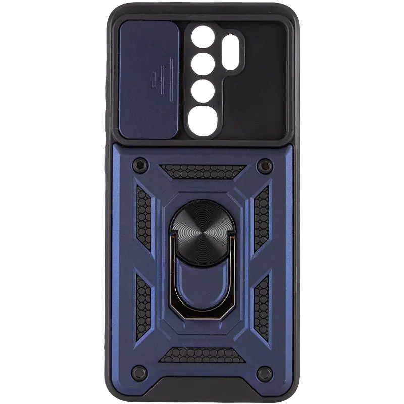 Чехол Ummi Camshield Serge Ring для Xiaomi Redmi Note 8 Pro, Синий / Navy, TPU+PC, купить оптом с доставкой