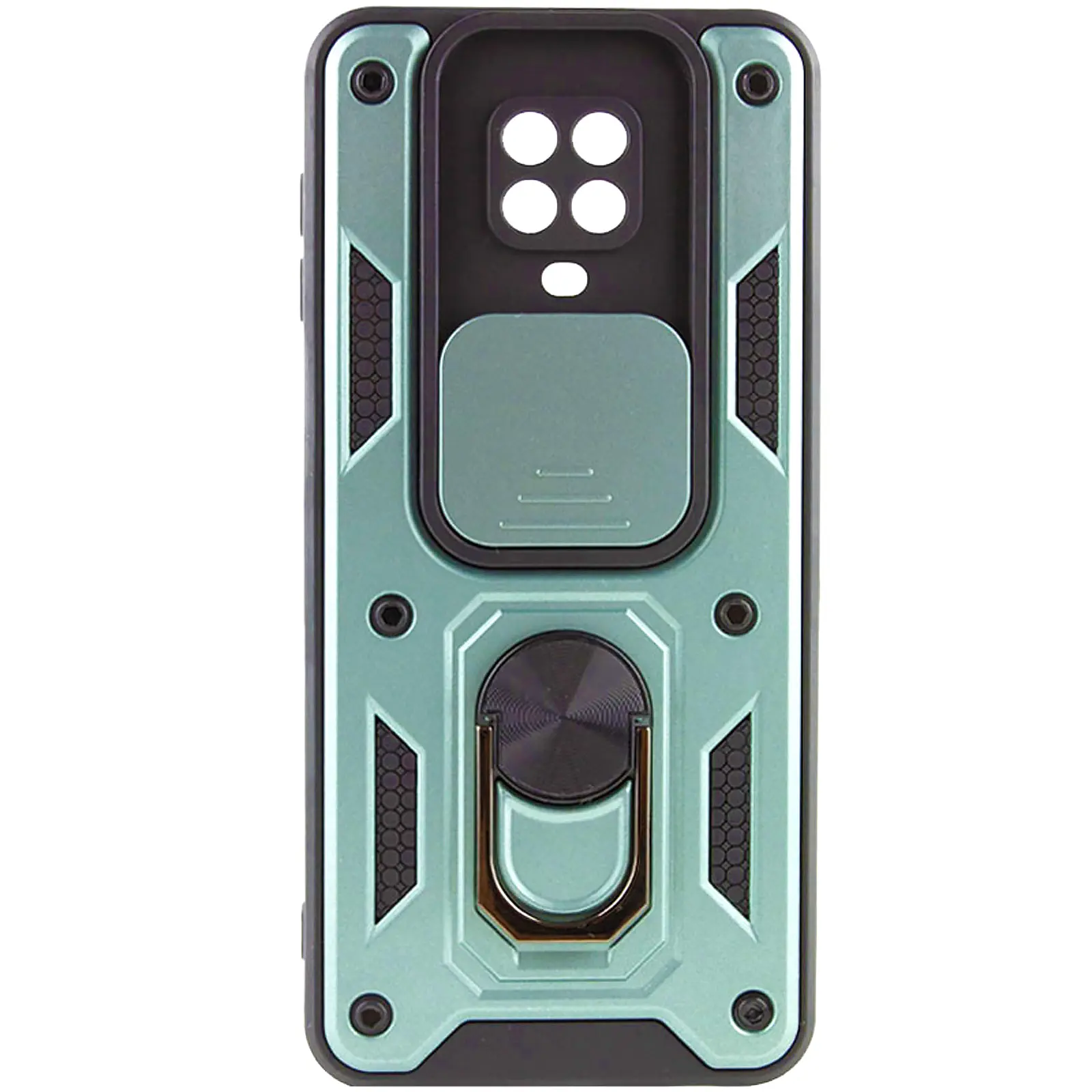 Чехол Ummi Camshield Serge Ring для Xiaomi Redmi Note 9s / Note 9 Pro / 9 Pro Max, Зеленый, TPU+PC, купить оптом с доставкой