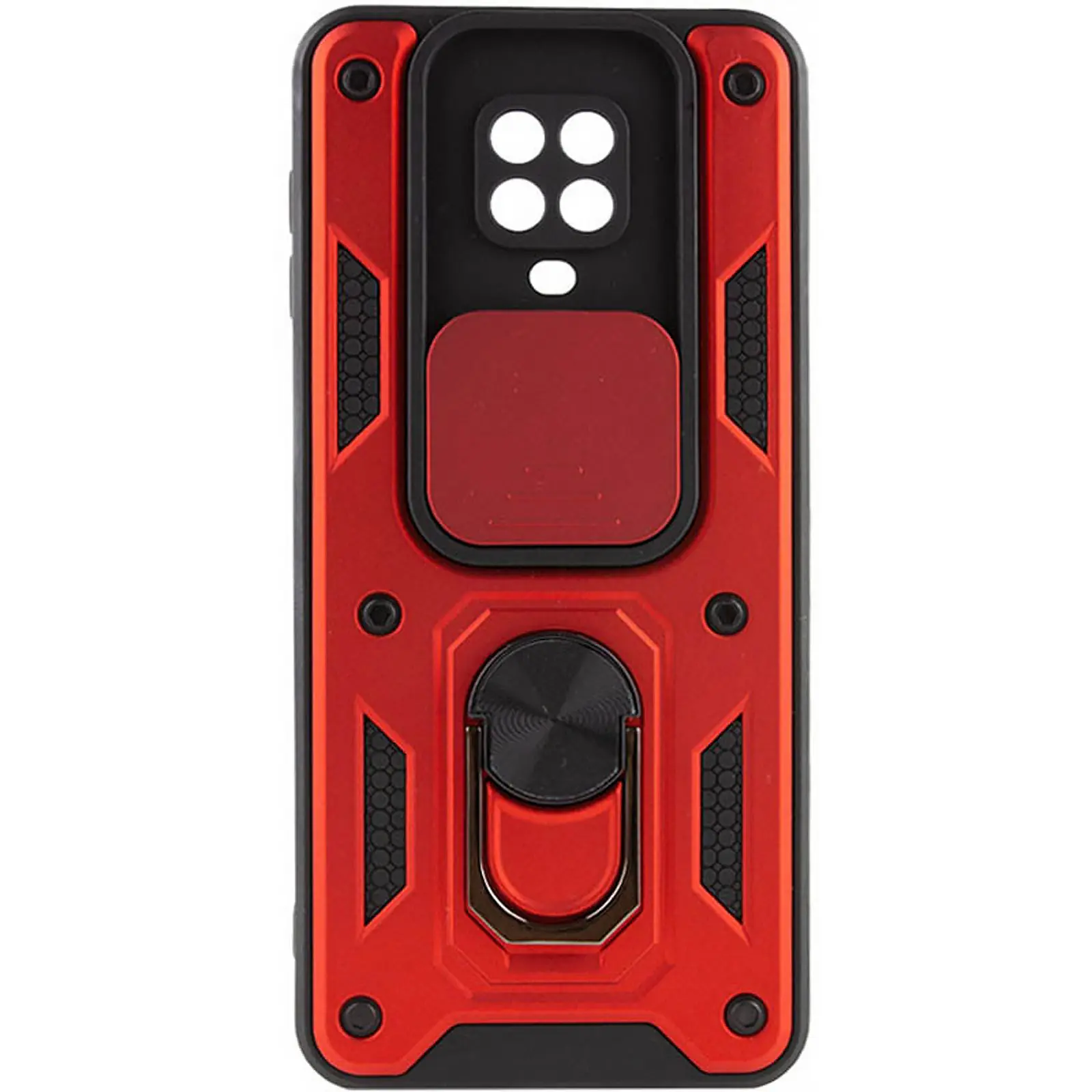 Чехол Ummi Camshield Serge Ring для Xiaomi Redmi Note 9s / Note 9 Pro / 9 Pro Max, Красный, TPU+PC, купить оптом с доставкой