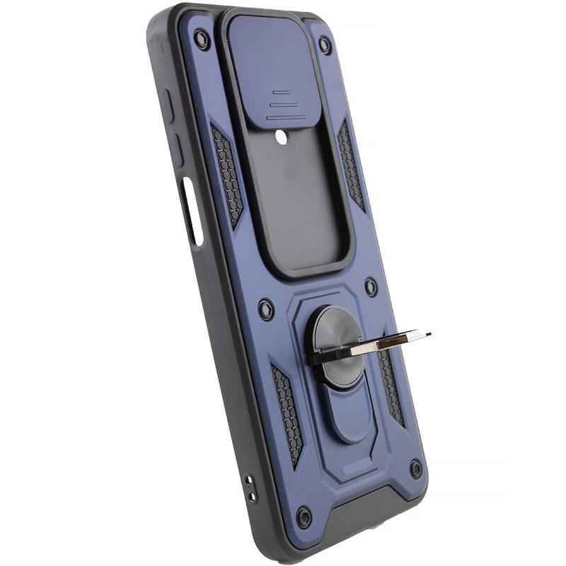 Противоударный чехол Ummi Camshield Serge Ring для Xiaomi Redmi Note 9s / Note 9 Pro / Note 9 Pro Max | Бронированый с кольцом-подставкой на картинке №3