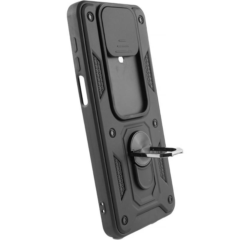 Противоударный чехол Ummi Camshield Serge Ring для Xiaomi Redmi Note 9s / Note 9 Pro / Note 9 Pro Max | Бронированый с кольцом-подставкой на картинке №3