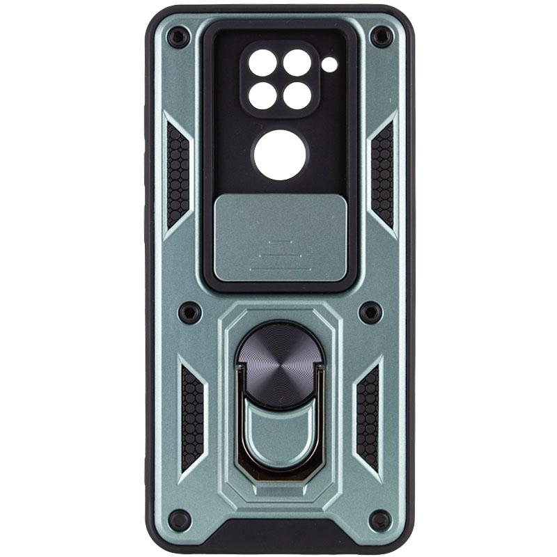 Противоударный чехол Ummi Camshield Serge Ring для Xiaomi Redmi Note 9 / Redmi 10X | Бронированый с кольцом-подставкой на картинке №1