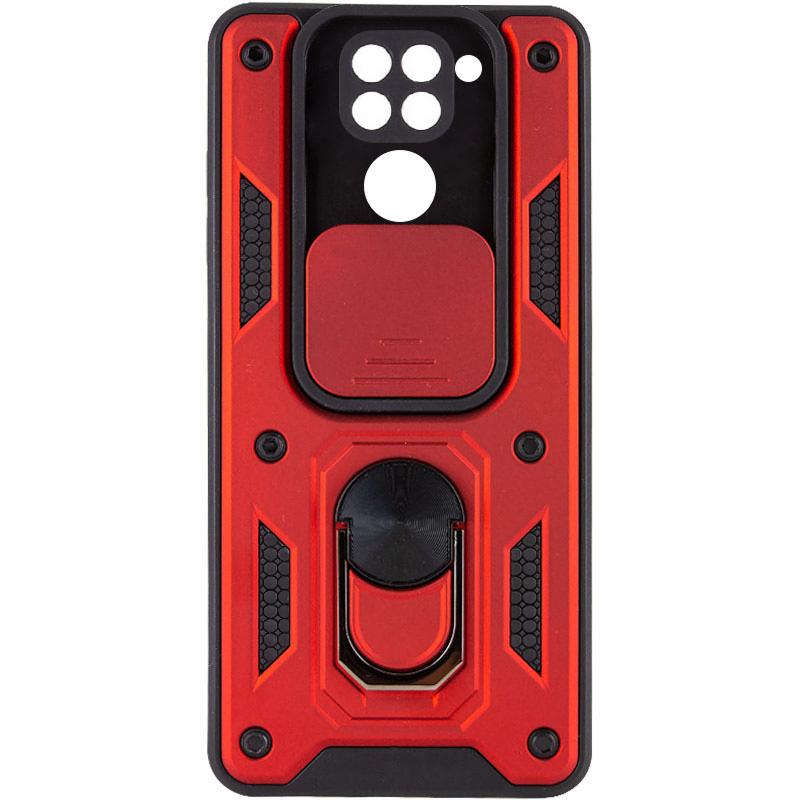 Противоударный чехол Ummi Camshield Serge Ring для Xiaomi Redmi Note 9 / Redmi 10X | Бронированый с кольцом-подставкой на картинке №1