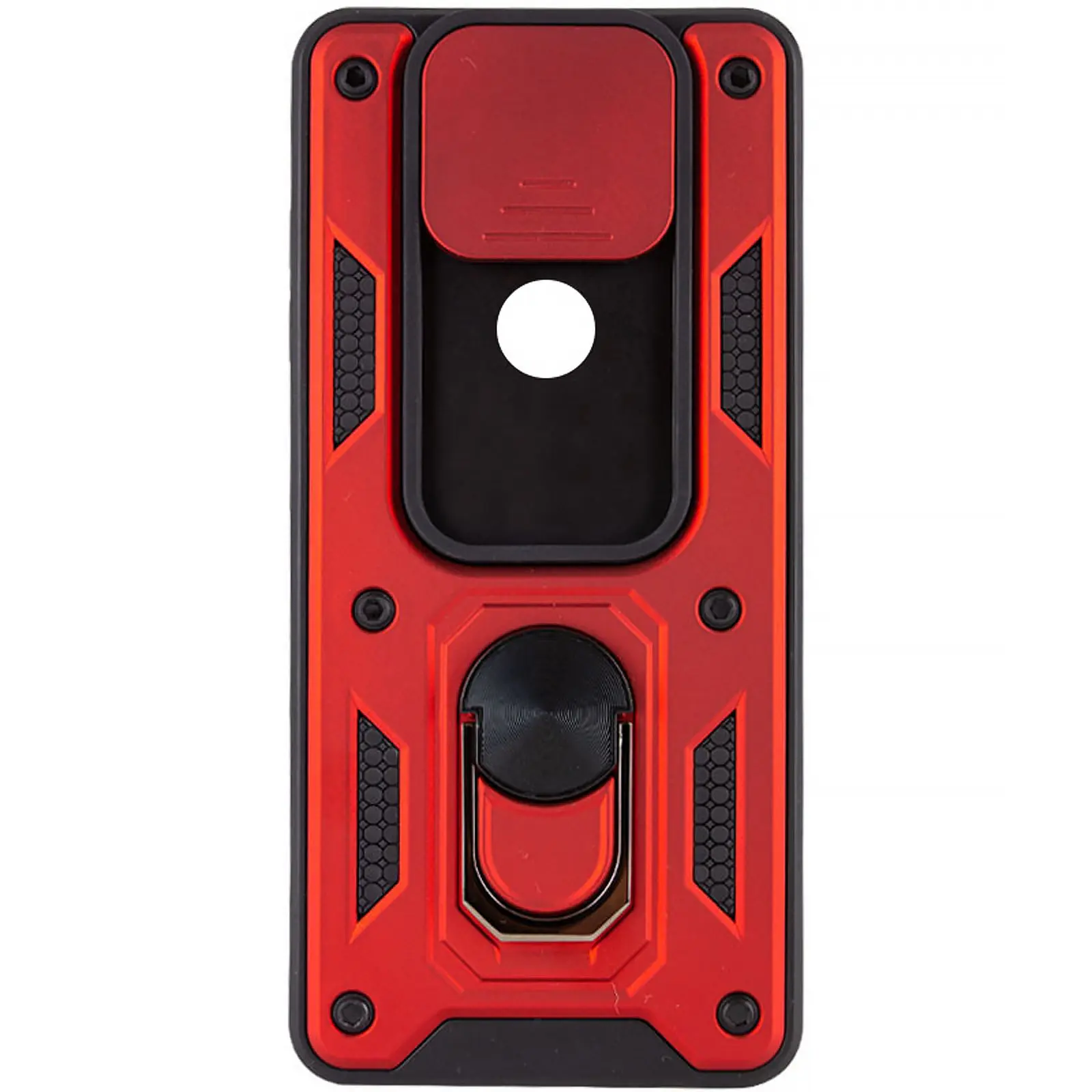 Чехол Ummi Camshield Serge Ring для Xiaomi Redmi Note 9 / Redmi 10X, Красный 1, TPU+PC, купить оптом с доставкой