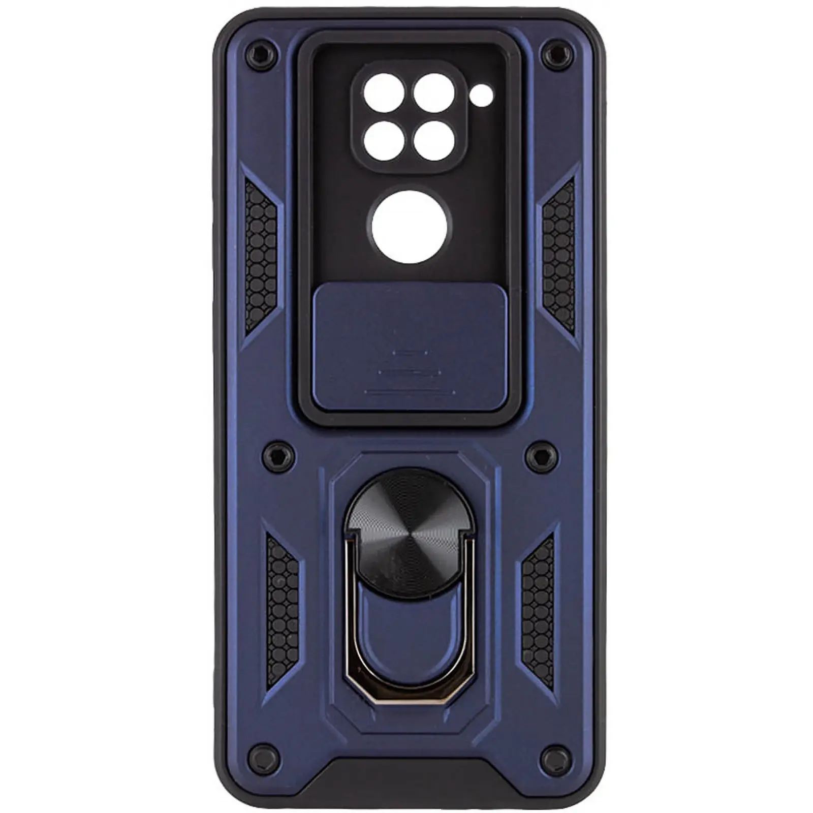 Чехол Ummi Camshield Serge Ring для Xiaomi Redmi Note 9 / Redmi 10X, Синий, TPU+PC, купить оптом с доставкой