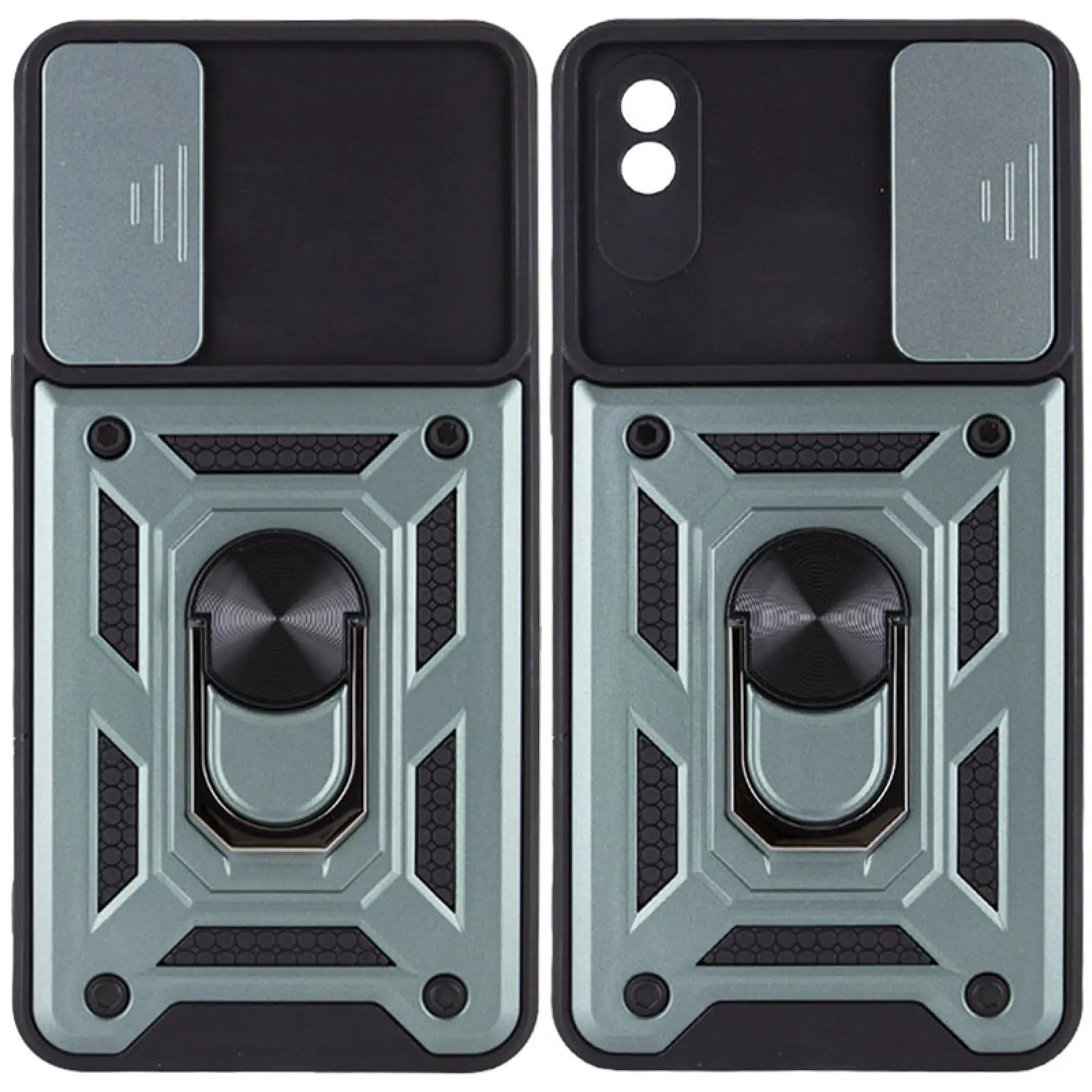 Чохол Ummi Camshield Serge Ring для Xiaomi Redmi 9A, Зелений / Green, TPU+PC, купити оптом з доставкою