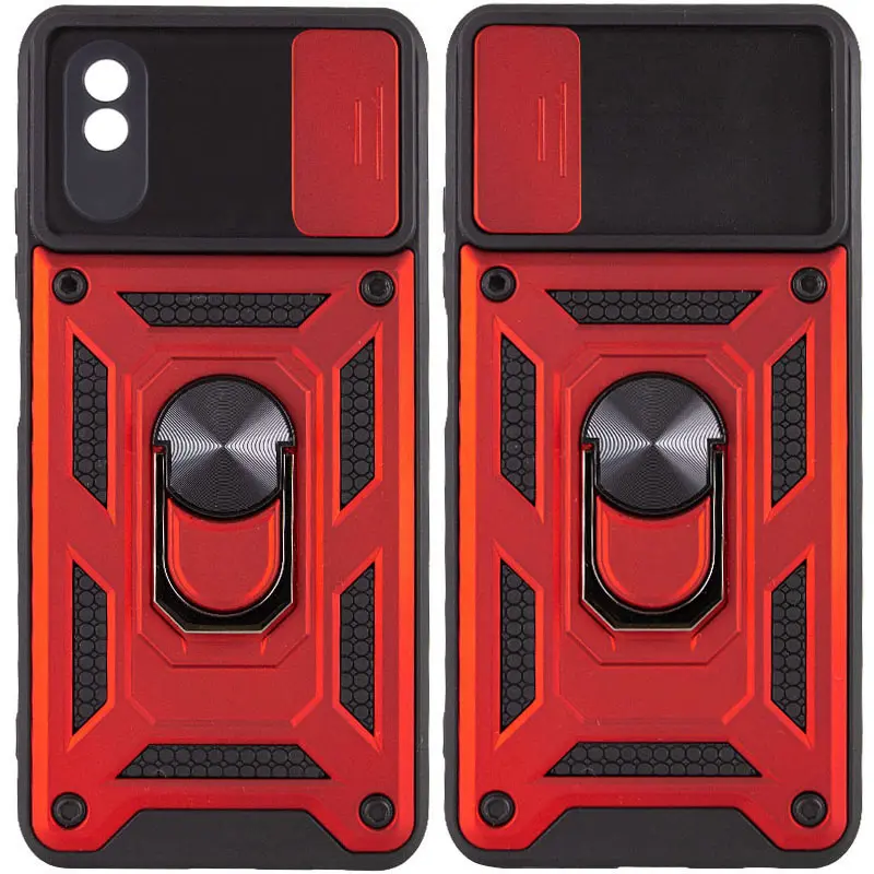 Чохол Ummi Camshield Serge Ring для Xiaomi Redmi 9A, Червоний / Red, TPU+PC, купити оптом з доставкою