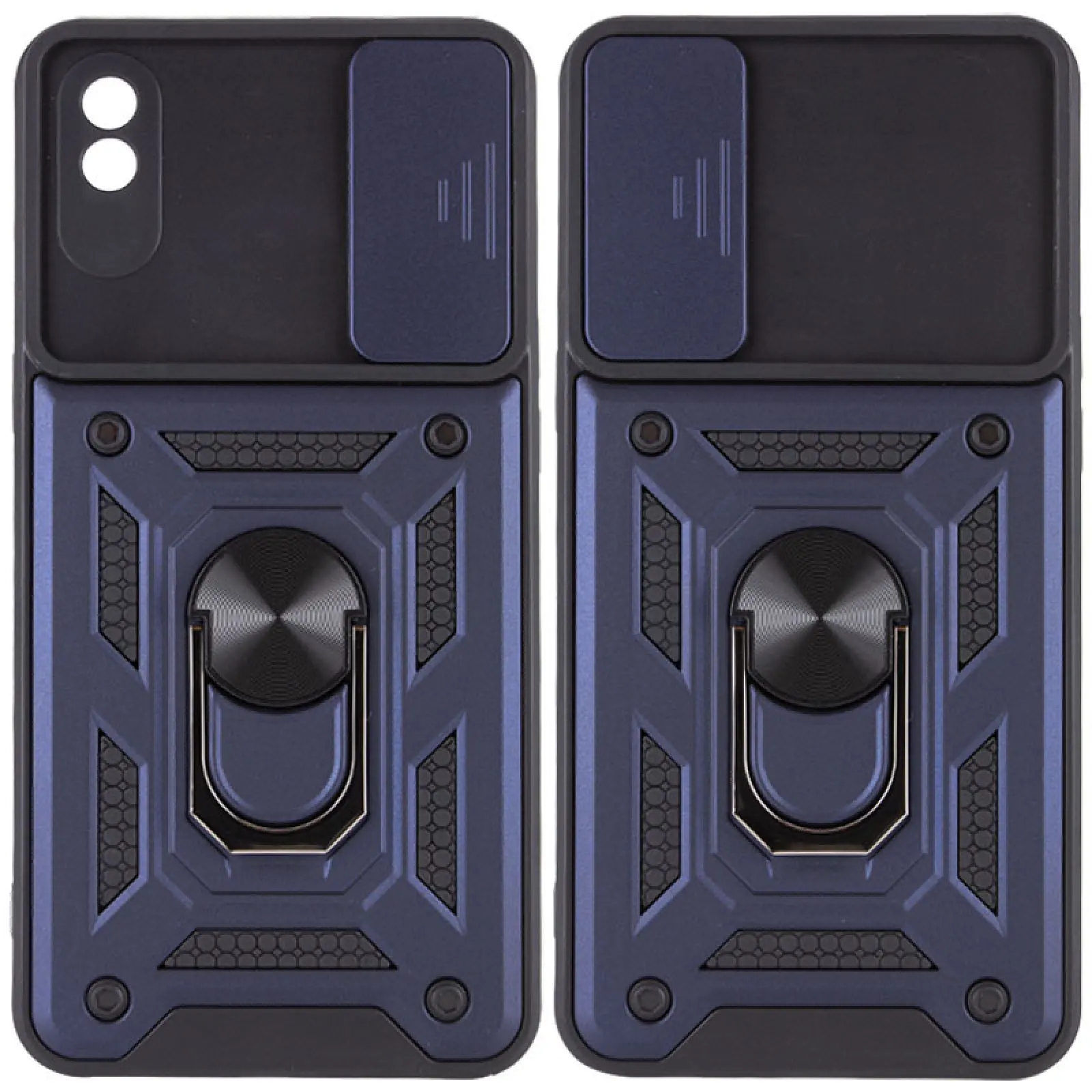 Чохол Ummi Camshield Serge Ring для Xiaomi Redmi 9A, Синій / Navy, TPU+PC, купити оптом з доставкою