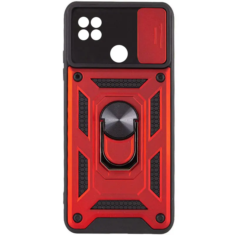 Чехол Ummi Camshield Serge Ring для Xiaomi Redmi 9C / Redmi 10A, Красный / Red, TPU+PC, купить оптом с доставкой
