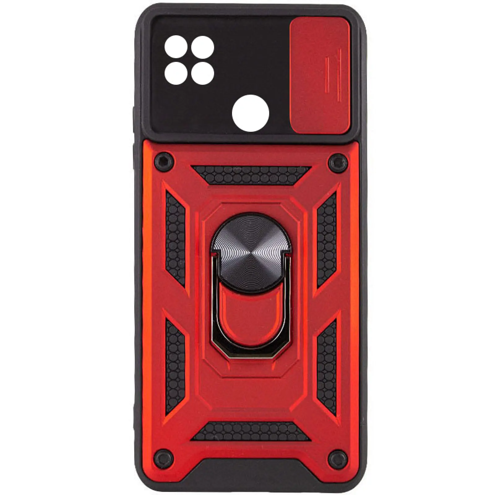 Чехол Ummi Camshield Serge Ring для Xiaomi Redmi 9C / Redmi 10A, Красный / Red, TPU+PC, купить оптом с доставкой