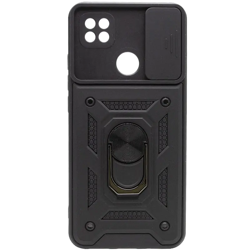 Чехол Ummi Camshield Serge Ring для Xiaomi Redmi 9C / Redmi 10A, Черный / Black, TPU+PC, купить оптом с доставкой