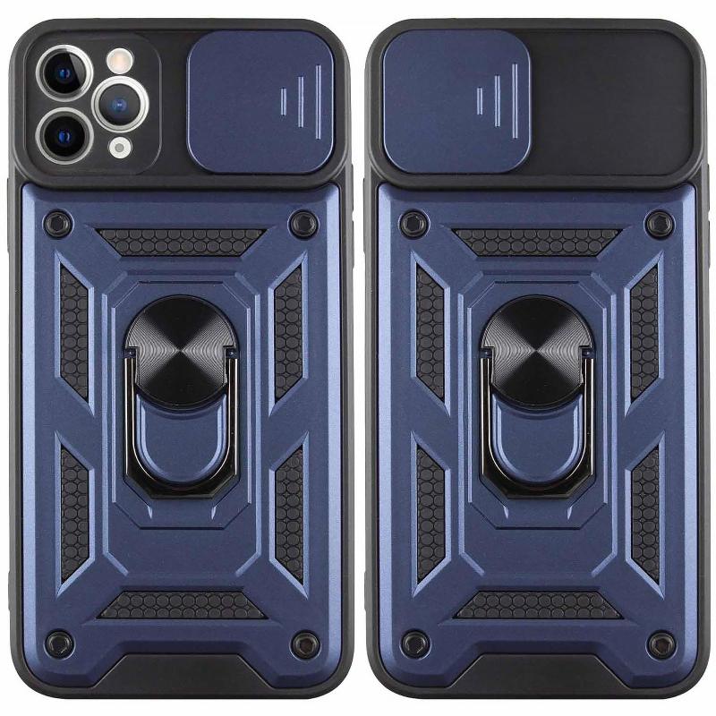 Противоударный чехол Ummi Camshield Serge Ring для Apple iPhone 12 Pro (6.1) | Бронированый с кольцом-подставкой на картинке №2