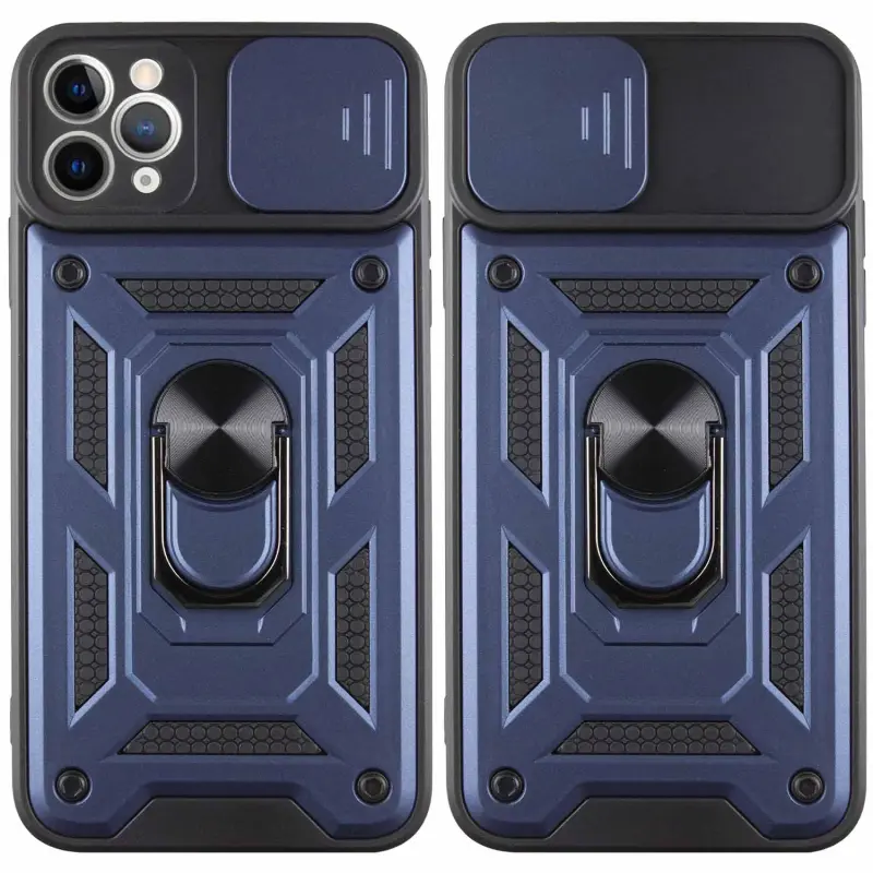 Чехол Ummi Camshield Serge Ring для Apple iPhone 12 Pro Max (6.7"), Синий / Navy 1, TPU+PC, купить оптом с доставкой