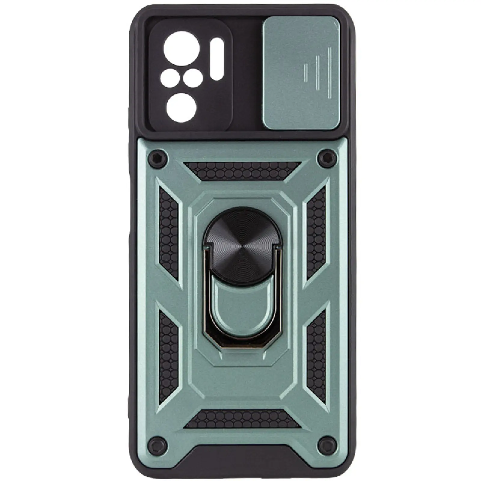 Чохол Ummi Camshield Serge Ring для Xiaomi Redmi Note 10 / Note 10s / Poco M5s, Зелений / Green, TPU+PC, купити оптом з доставкою