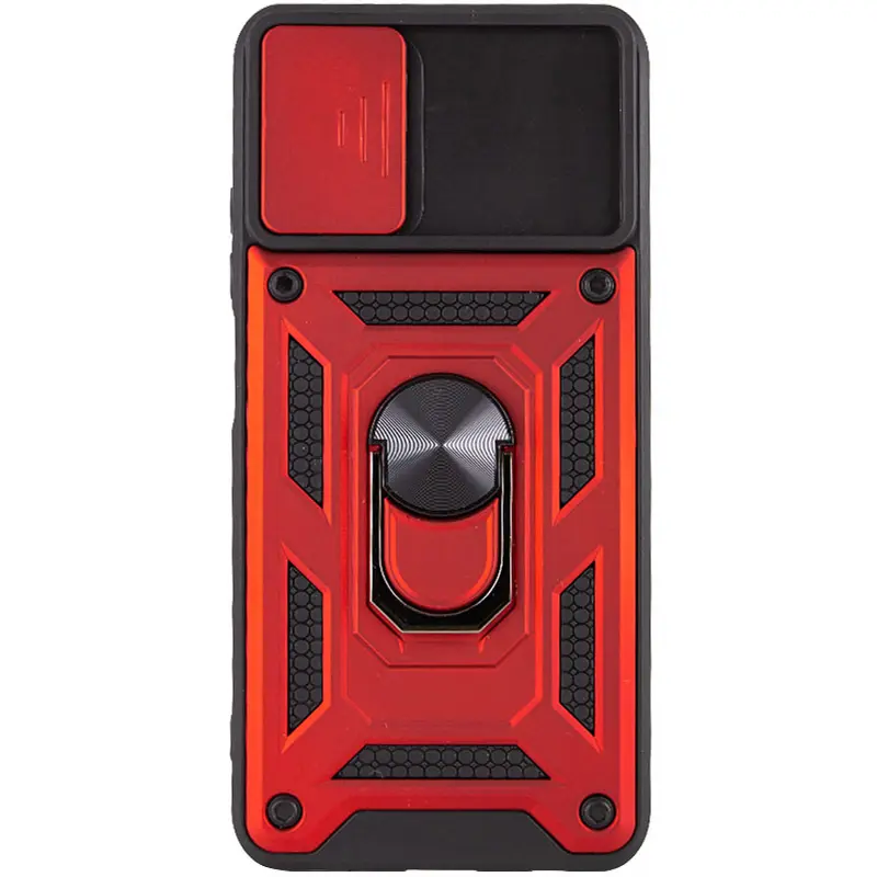 Чохол Ummi Camshield Serge Ring для Xiaomi Redmi Note 10 / Note 10s / Poco M5s, Червоний / Red 1, TPU+PC, купити оптом з доставкою