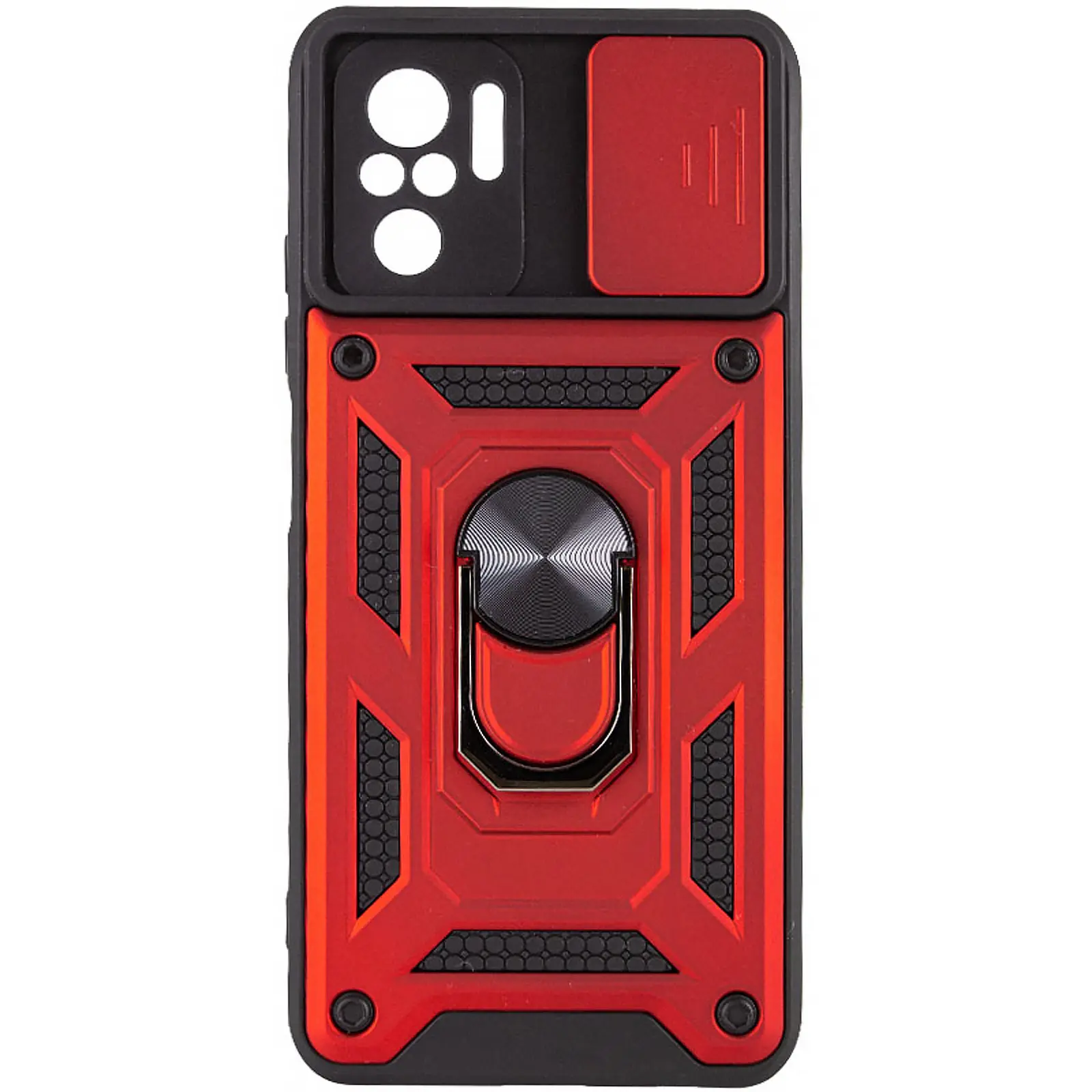 Чохол Ummi Camshield Serge Ring для Xiaomi Redmi Note 10 / Note 10s / Poco M5s, Червоний / Red, TPU+PC, купити оптом з доставкою