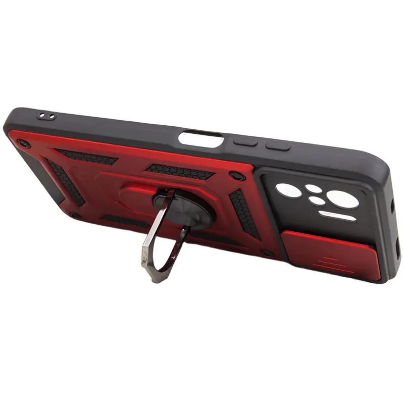 Чохол Ummi Camshield Serge Ring для Xiaomi Redmi Note 10 / Note 10s / Poco M5s, Червоний / Red 2, TPU+PC, купити оптом з доставкою