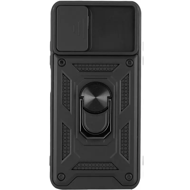 Чохол Ummi Camshield Serge Ring для Xiaomi Redmi Note 10 / Note 10s / Poco M5s, Чорний / Black 1, TPU+PC, купити оптом з доставкою