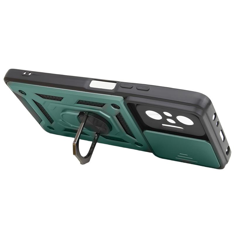 Противоударный чехол Ummi Camshield Serge Ring для Xiaomi Redmi Note 10 Pro | Бронированый с кольцом-подставкой на картинке №3