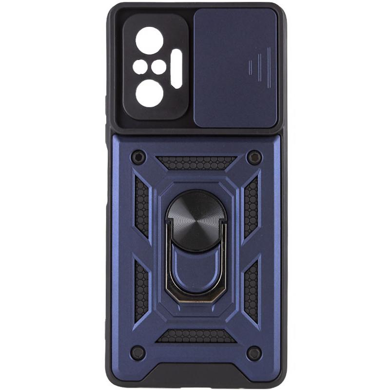 Противоударный чехол Ummi Camshield Serge Ring для Xiaomi Redmi Note 10 Pro | Бронированый с кольцом-подставкой на картинке №1