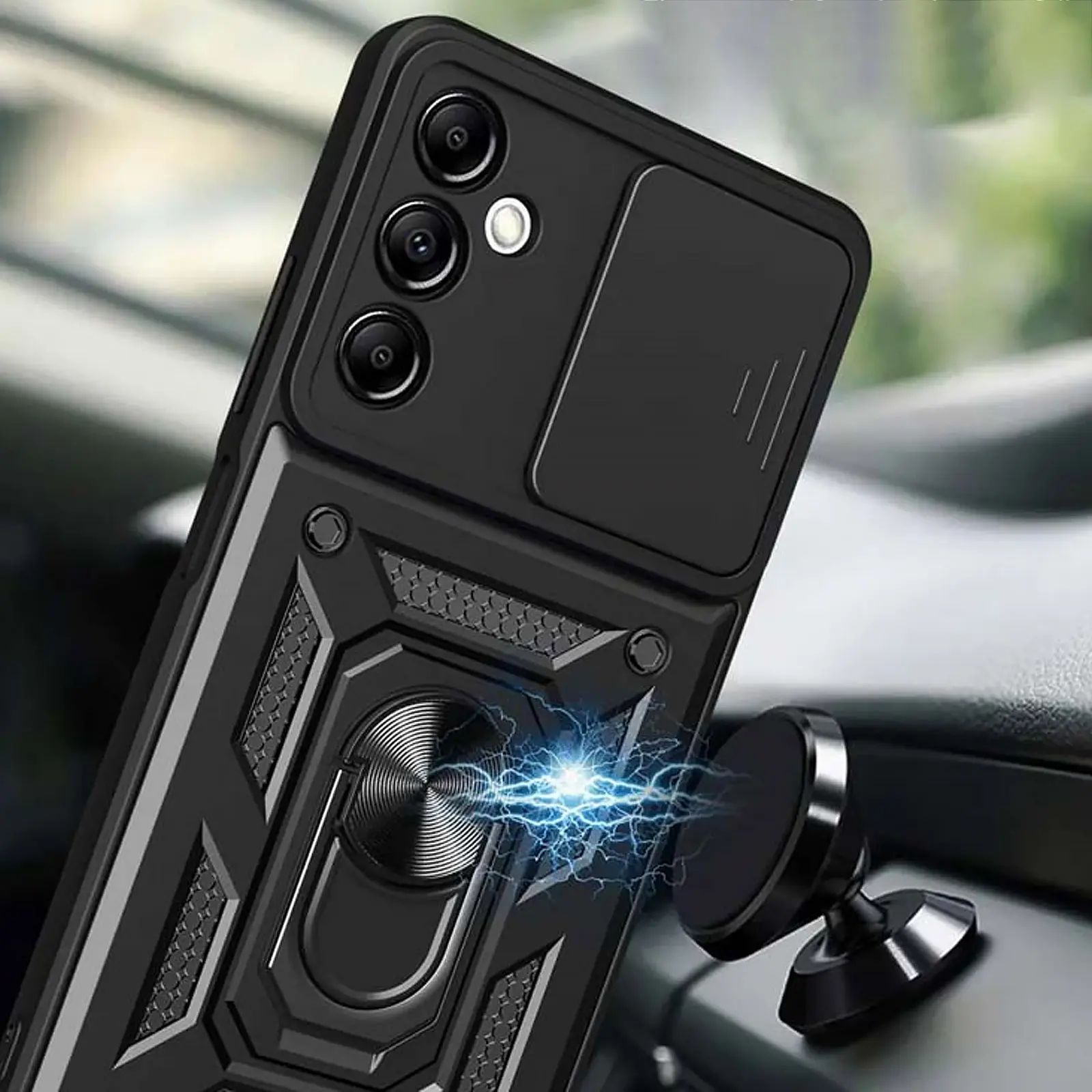 Чехол Ummi Camshield Serge Ring для Samsung Galaxy A54 5G, Черный / Black 2, TPU+PC, купить оптом с доставкой
