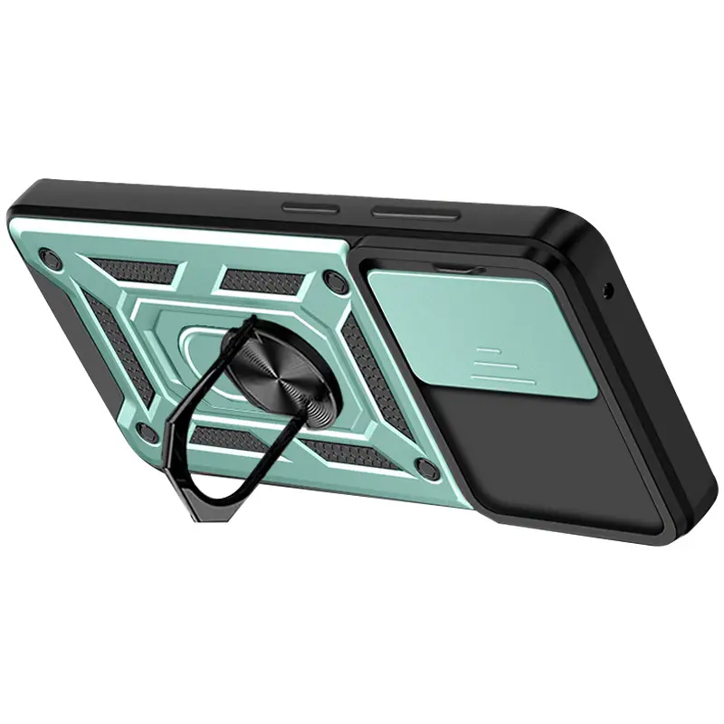 Чехол Ummi Camshield Serge Ring для Samsung Galaxy S21, Зеленый / Green 1, TPU+PC, купить оптом с доставкой