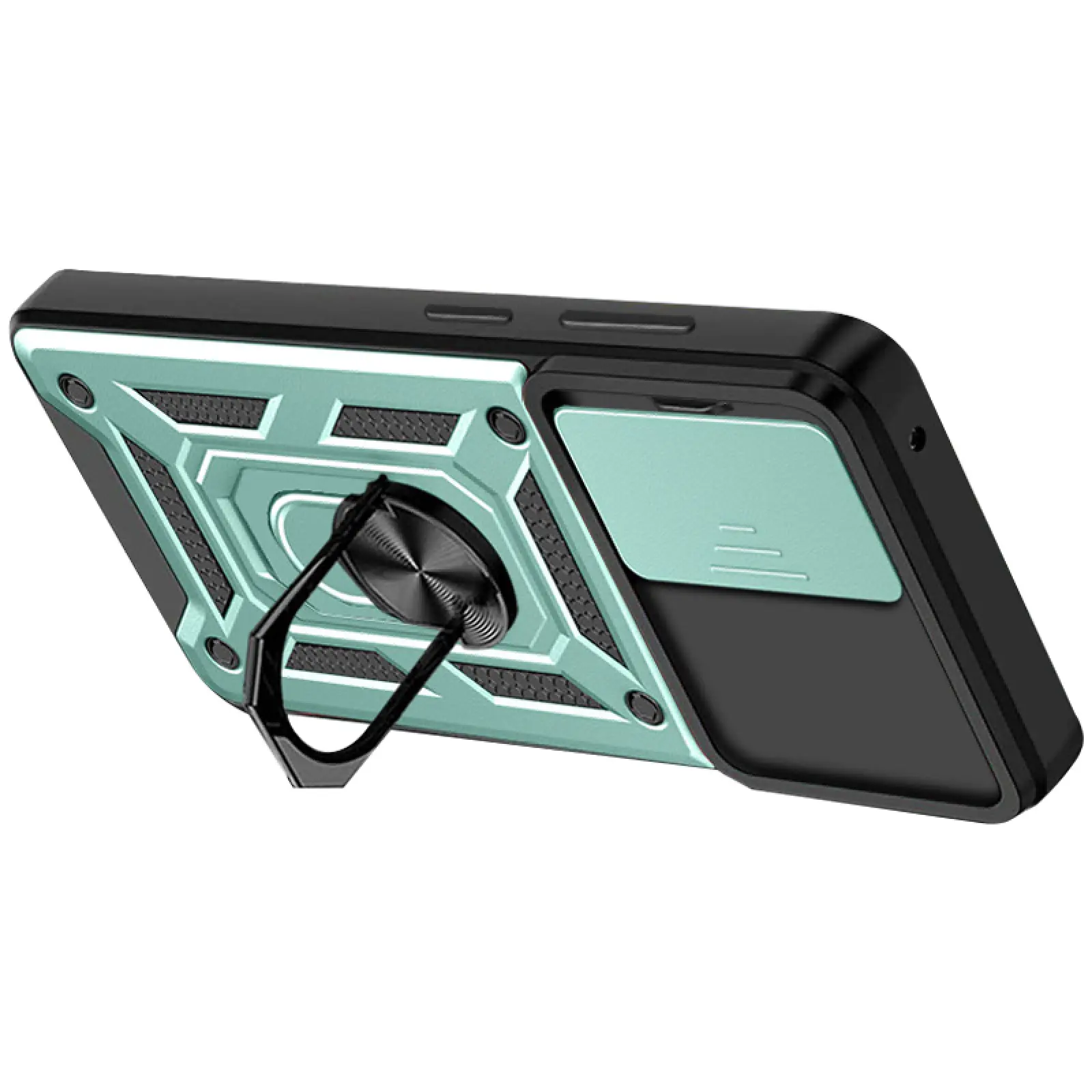 Чехол Ummi Camshield Serge Ring для Samsung Galaxy S21, Зеленый / Green 1, TPU+PC, купить оптом с доставкой