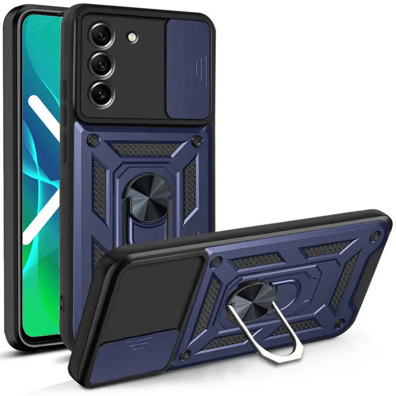 Чехол Ummi Camshield Serge Ring для Samsung Galaxy S21, Синий / Navy 1, TPU+PC, купить оптом с доставкой