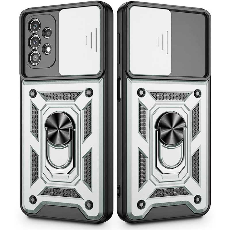 Противоударный чехол Ummi Camshield Serge Ring для Samsung Galaxy A72 4G / A72 5G | Бронированый с кольцом-подставкой на картинке №2