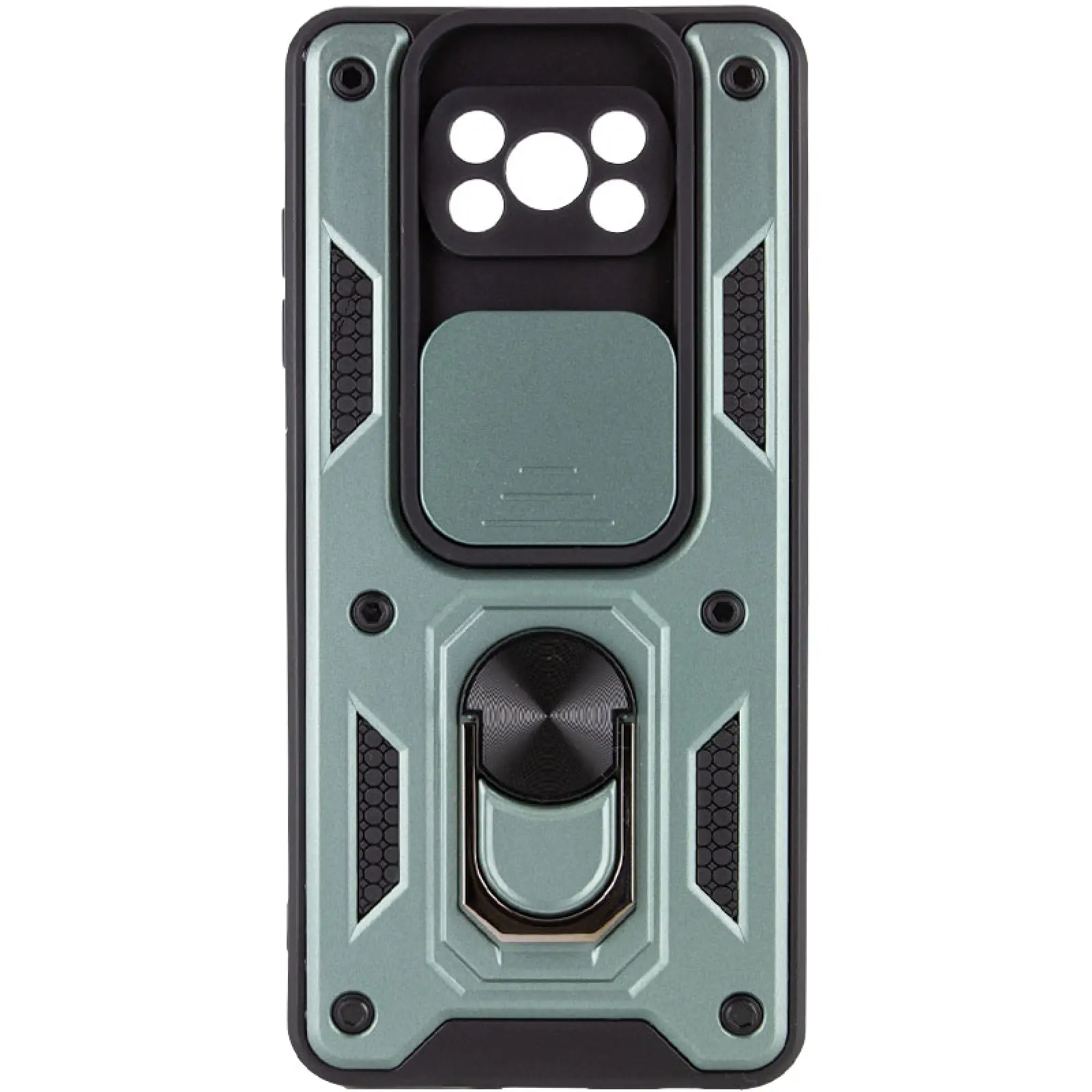 Чехол Ummi Camshield Serge Ring для Xiaomi Poco X3 NFC / Poco X3 Pro, Зеленый, TPU+PC, купить оптом с доставкой