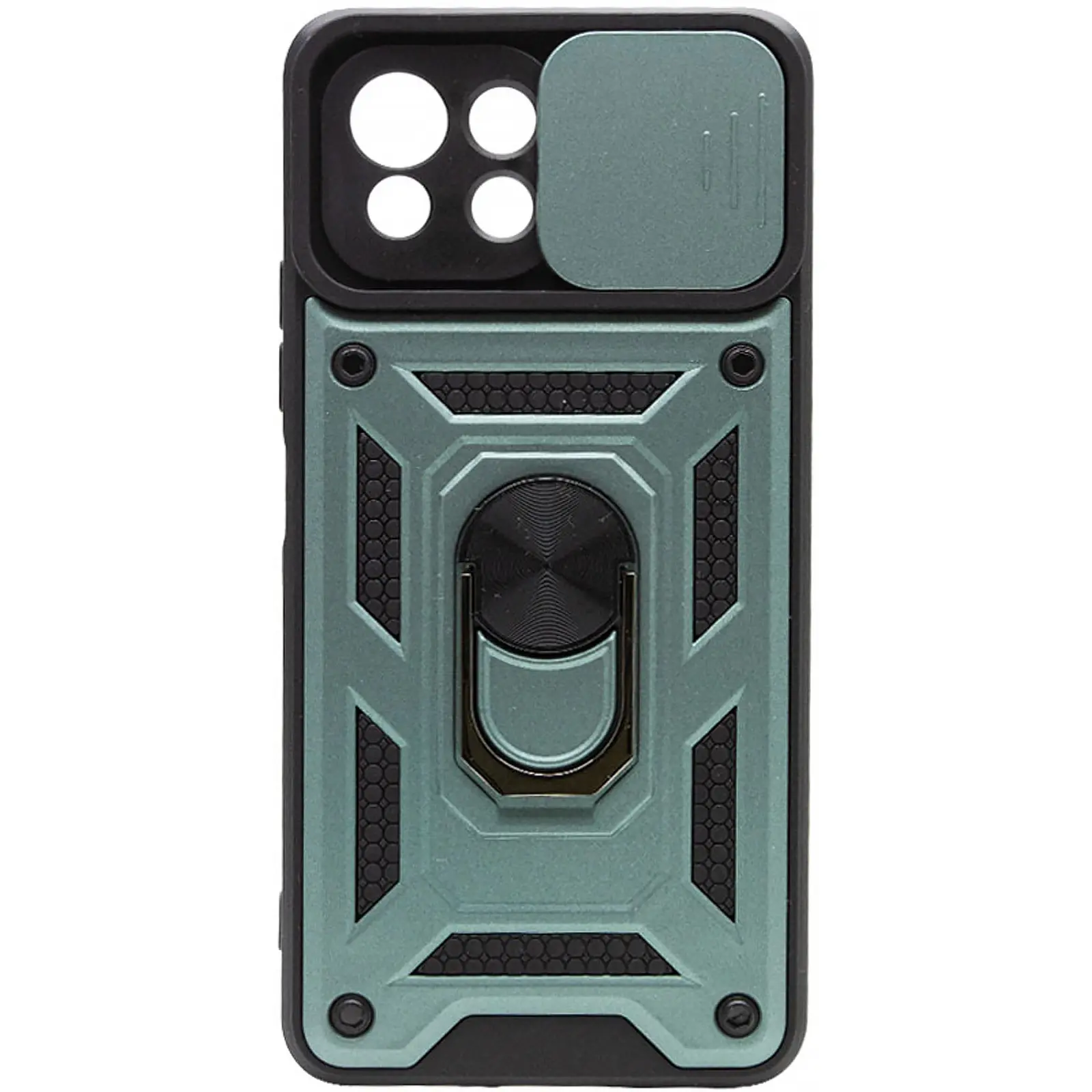 Чехол Ummi Camshield Serge Ring для Xiaomi Mi 11 Lite, Зеленый, TPU+PC, купить оптом с доставкой