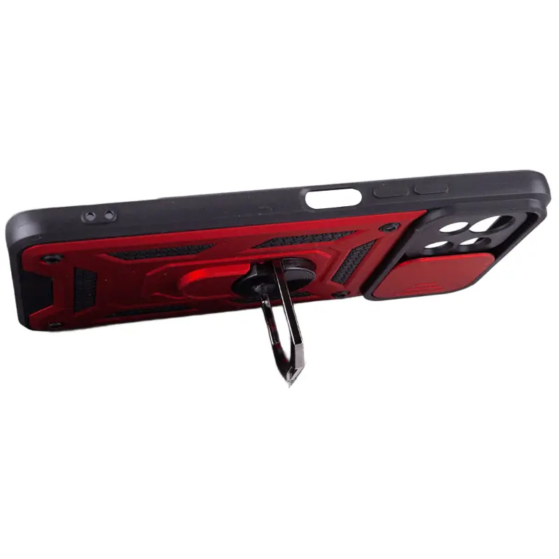 Чехол Ummi Camshield Serge Ring для Xiaomi Mi 11 Lite, Красный / Red 2, TPU+PC, купить оптом с доставкой