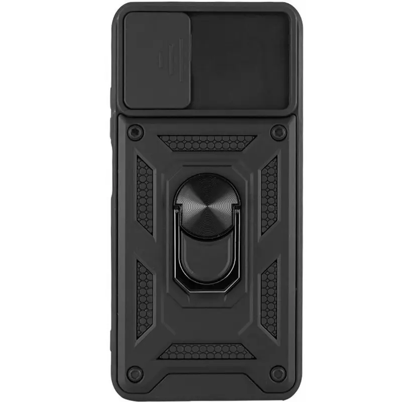 Чохол Ummi Camshield Serge Ring для Samsung Galaxy A03s, Чорний / Black 1, TPU+PC, купити оптом з доставкою