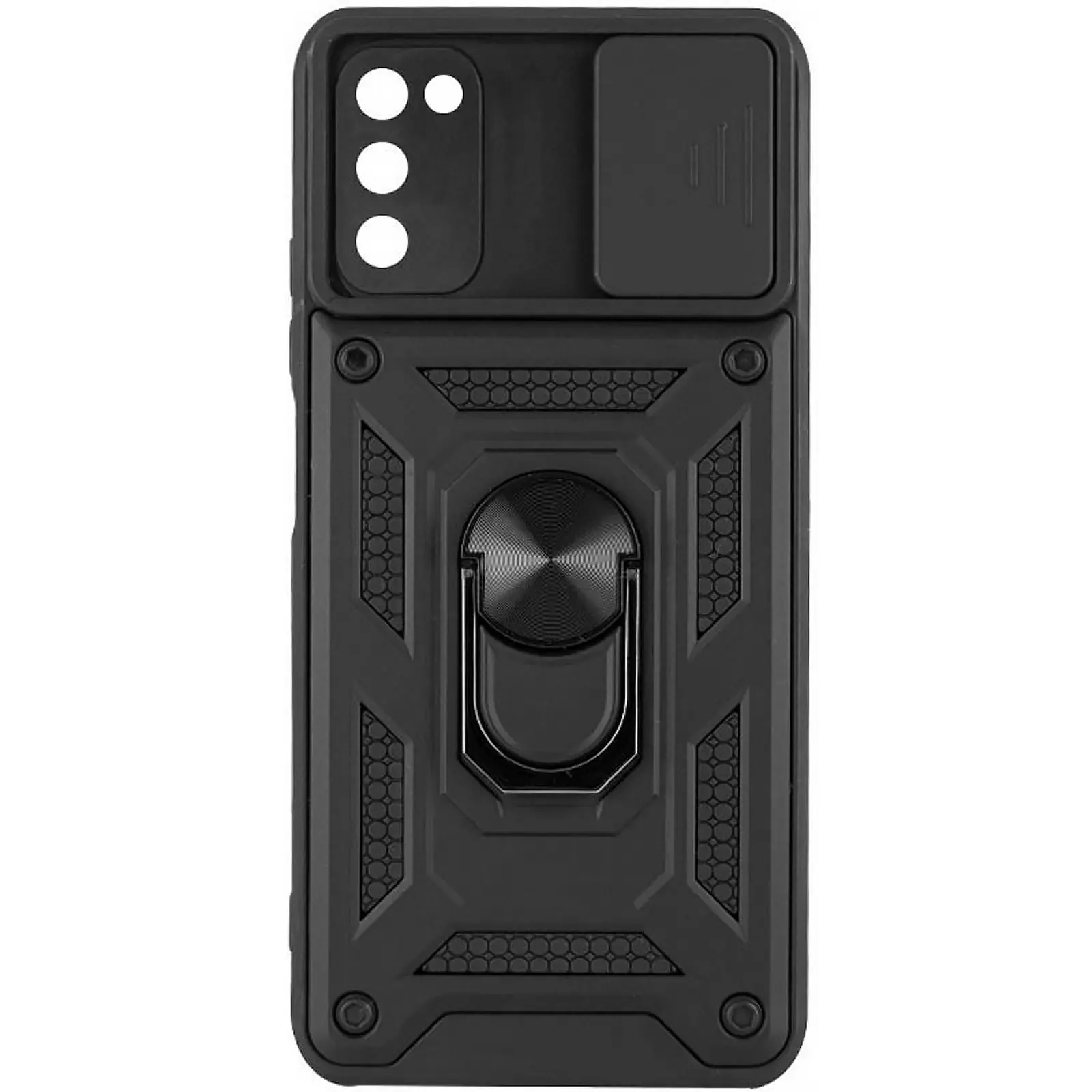 Чохол Ummi Camshield Serge Ring для Samsung Galaxy A03s, Чорний / Black, TPU+PC, купити оптом з доставкою