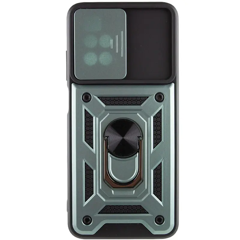 Чехол Ummi Camshield Serge Ring для Xiaomi Redmi 10, Зеленый / Green 2, TPU+PC, купить оптом с доставкой
