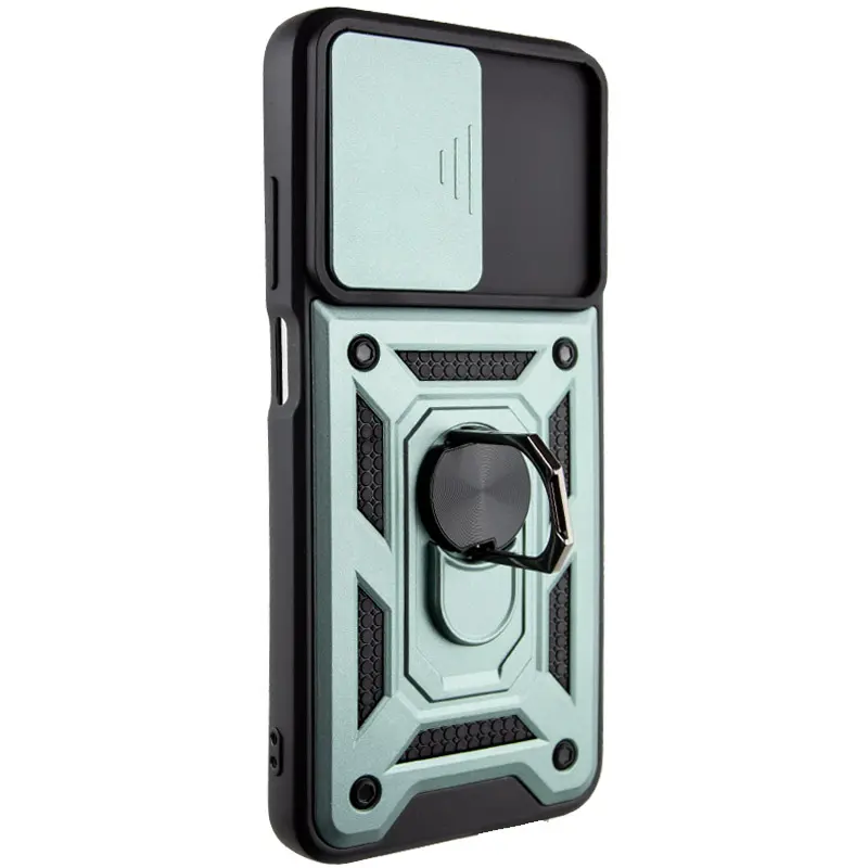 Чехол Ummi Camshield Serge Ring для Xiaomi Redmi 10, Зеленый / Green 3, TPU+PC, купить оптом с доставкой