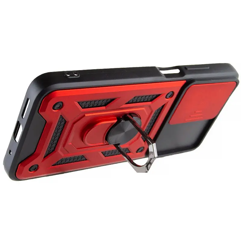 Чехол Ummi Camshield Serge Ring для Xiaomi Redmi 10, Красный / Red 2, TPU+PC, купить оптом с доставкой