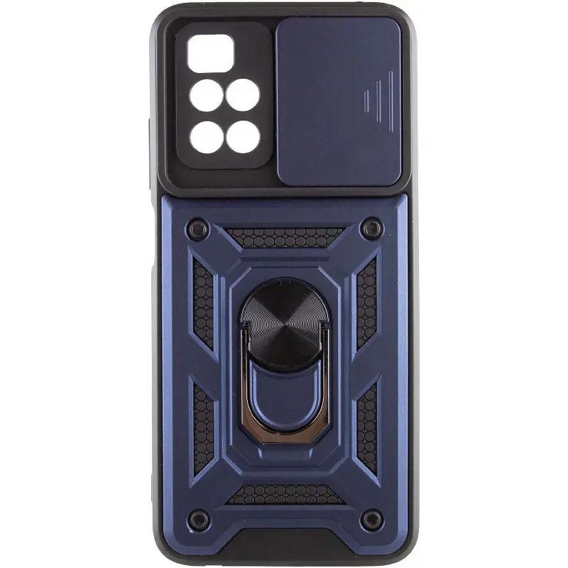 Чохол Ummi Camshield Serge Ring для Xiaomi Redmi 10, Синій / Navy, TPU+PC, купити оптом з доставкою
